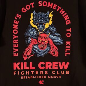 Kill Crew Hoodie Mens Large Black Fighters Club Porrada Series